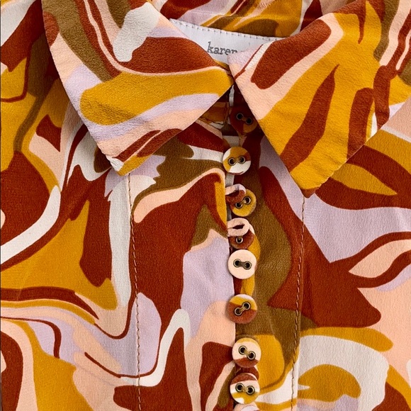 Karen Walker buttoned silk dress - Picture 7 of 7